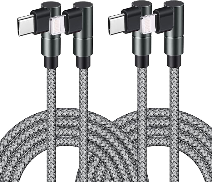 Wangmai USB C to Lightning Cable 10FT MFi Certified 90 Degree iPhone Fast Charger Nylon Braided Extra Long Charging Cord Compatible with iPhone 14/13/13 Pro Max/13 Mini/12/11/XS/XR/8/iPad 8th