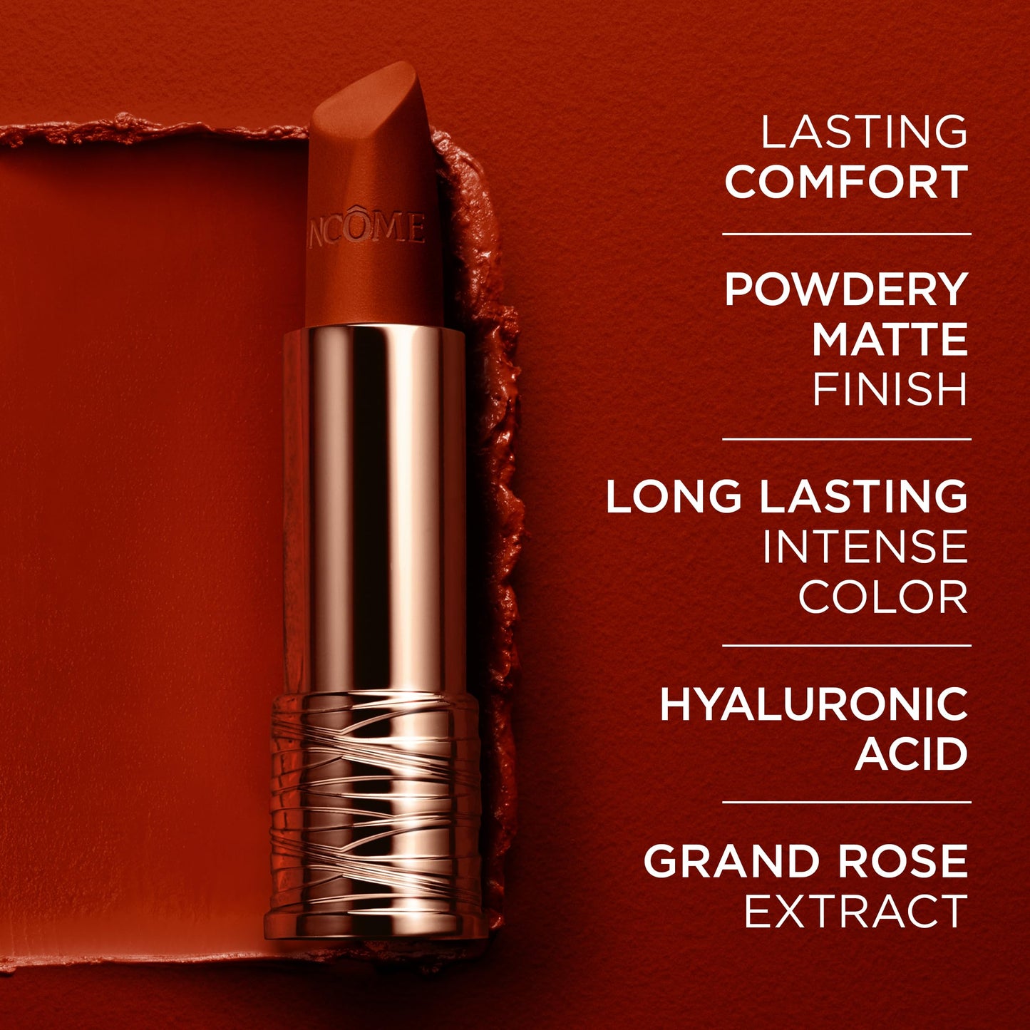 Lancôme L'Absolu Rouge Drama Matte Lipstick - Bold Matte Finish - Lasting Comfort & Hydration - 196 French Touch