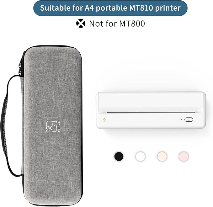 Portable Carry Case Compatible with Pooolitech MT810/HPRT MT810/MT610/MT620 Portable Printers Waterproof Shockproof Scratch Resistant Compact Lightweight