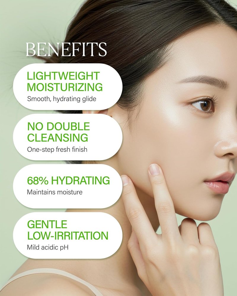 About Me Sprout Mild pH Cleansing Oil | Korean Oil Cleanser for Sensitive Skin - Daily PHA Exfoliation with Wheat & Broccoli Sprout - 6.59oz, 195ml