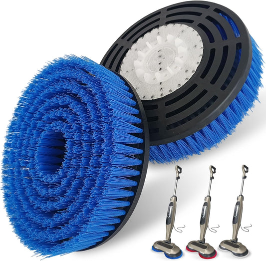 Shark S7001 Mop Pad Replacement Brush Heads - Professional Cleaning & Polishing for Tile Floors | Blue
