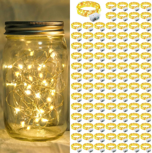 Skiennix 20 LED Fairy Lights - 7Ft Twinkle String Lights | Battery Operated & Waterproof for Parties, Weddings, & Decor - Yellow
