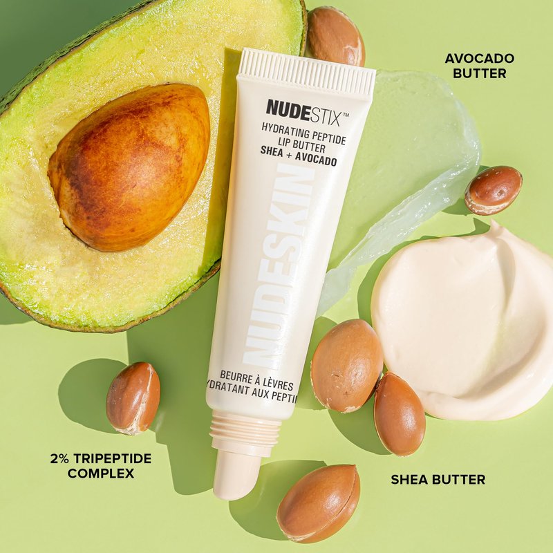 Nudestix Hydrating Peptide Lip Butter – Glossy Lip Balm with Avocado, Shea Butter & 2% Peptides for Hydration & Plumping | Clean, Vegan & Cruelty-Free - Candy Kiss