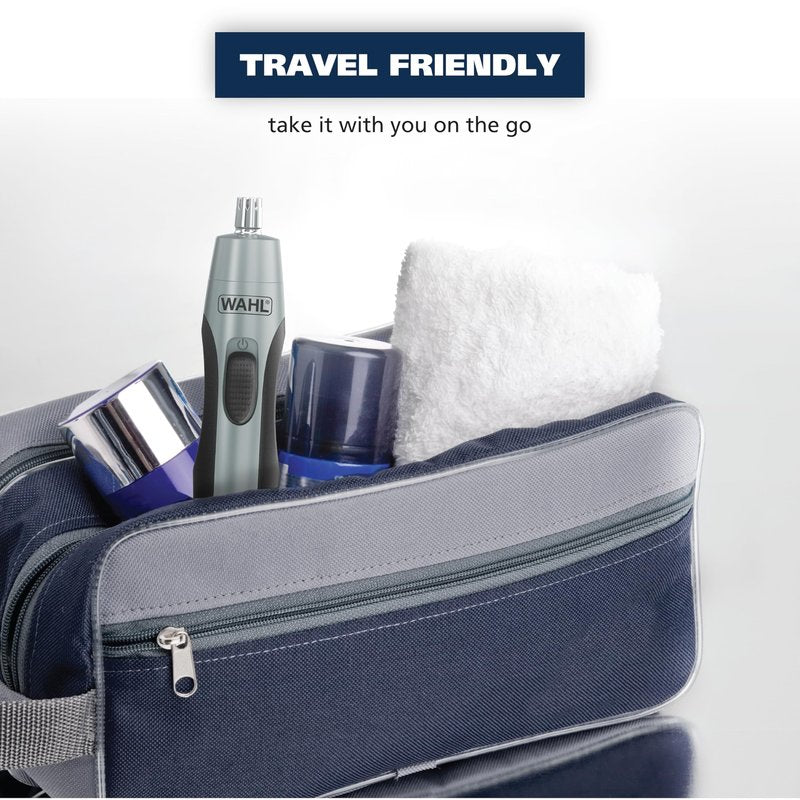 Wahl Clipper Battery Operated, Precision Ear and Nose Hair Trimmer for Men, Hygienic Nose Trimmer with Rinseable Blade for Easy Cleaning, Perfect for Travel – Model 3026462
