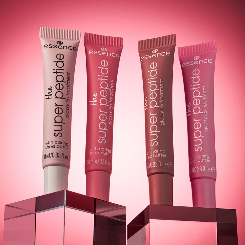 Essence Super Peptide Glossy Lip Treatment - Hydrating, Nourishing & Non-Sticky | Vegan, Gluten-Free (03 Toffeetastic!)