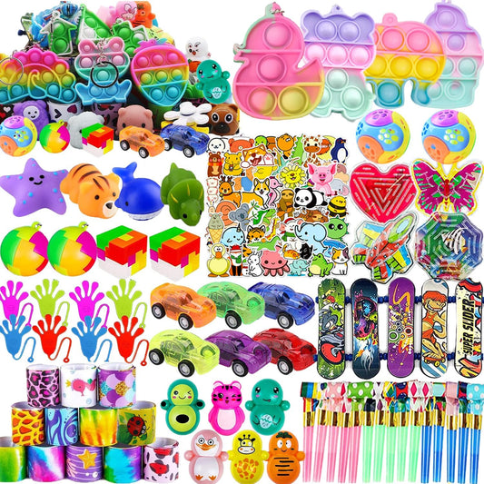 Skiennix 118 Pcs Fidget Treasure Box Toys - Perfect Party Favors & Goodie Bag Stuffers for Kids Ages 4-12