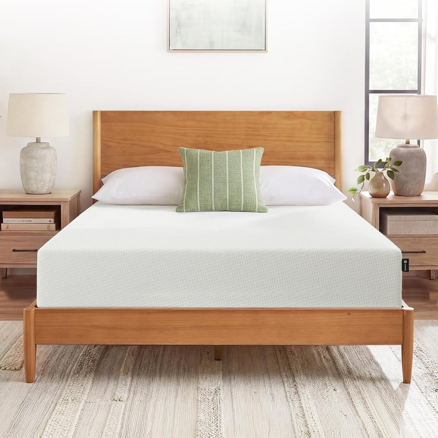 Zinus 12 Inch Twin Green Tea Memory Foam Mattress - Medium Firm, Fiberglass Free, Zoned Pressure Relief
