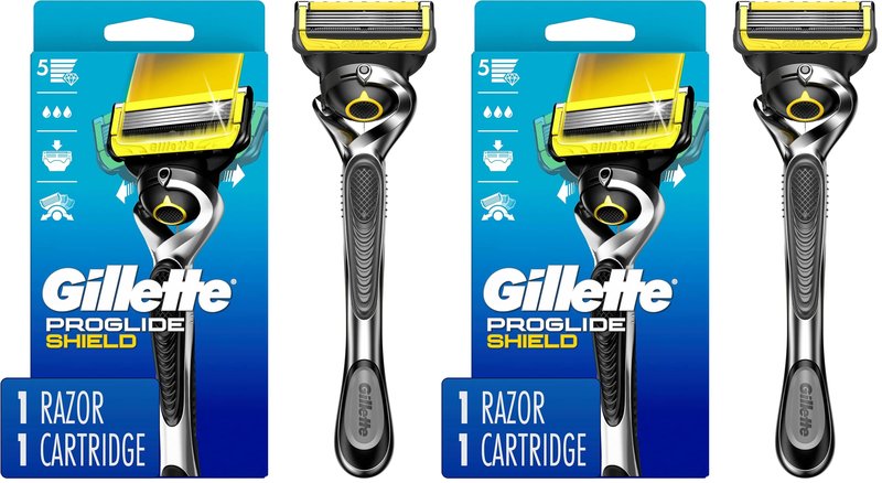 Gillette ProGlide Shield Men’s Razor Handle + 1 Blade Refill, Shields Against Skin Irritation (Packaging May Vary) (Pack of 2)