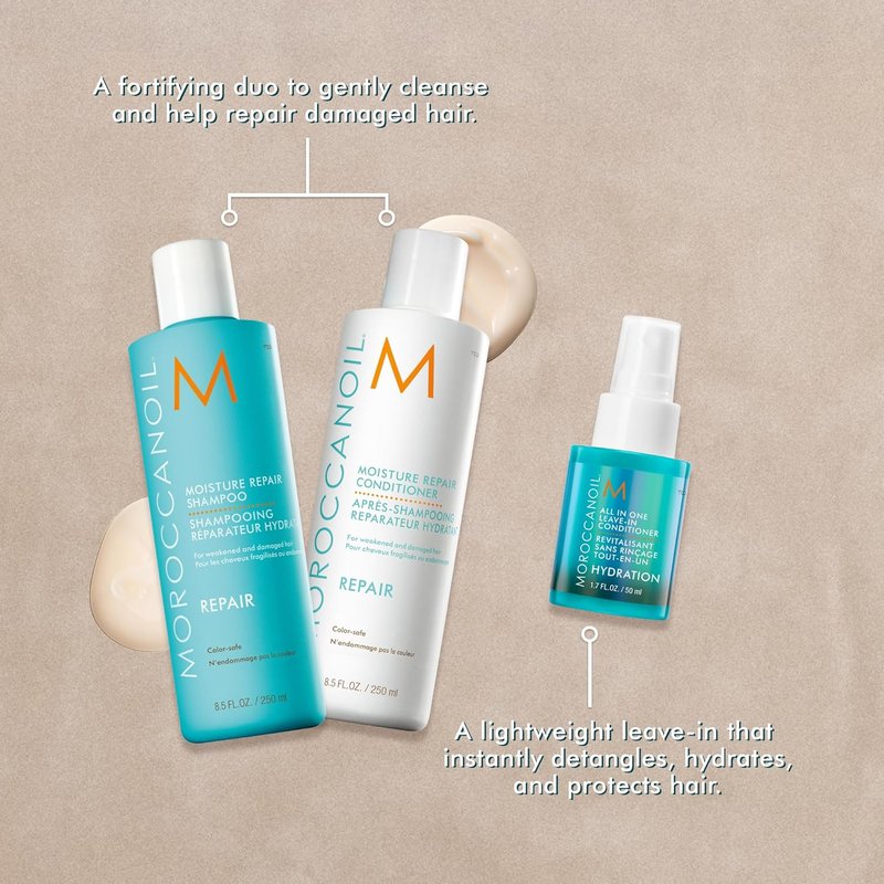 Moroccanoil Hair Repair Gift Set - Nourishing Treatment for Damaged Hair | 3-Piece Set
