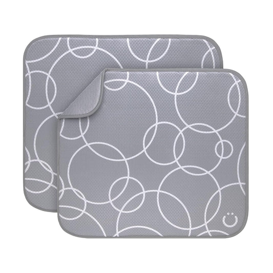 Ubbi Microfiber Dish Drying Mat - Baby Bottle & Kitchen Counter Mat Set | Pack of 2
