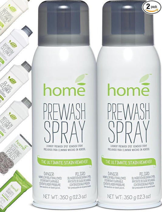 Laundry Prewash Spray Aerosol 24.6 Oz,Powerful Ultimate Tough Stain Remover for Favorite Color-Fast Fabric & White Shirts/Clothes w/o Scrub/Soak,Get Rid of Grease/Ink/More w. Right Amount Controlled