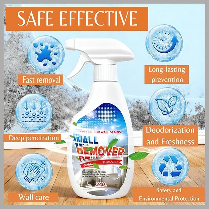Heavy-Duty Kitchen Degreaser Foam Cleaner,Highly Effective Removal Spray,Dirt, Dust And Stain Remover,Wall Multi functiona Foam Cleaner Spray (3, 240ML)