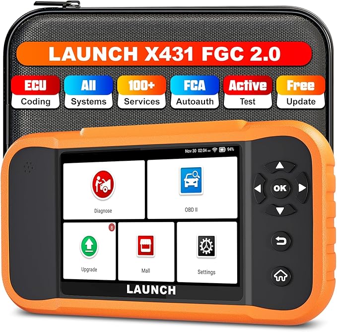LAUNCH Creader Elite 2.0 FGC OBD2 Scanner,ECU Code, Bi-Directional Scan Tool for Ford, for GM, for Chrysler,100+ Reset, Full System Diagnose, FCA AUTOAUTH, AUTOVIN, Lifetime Free Update