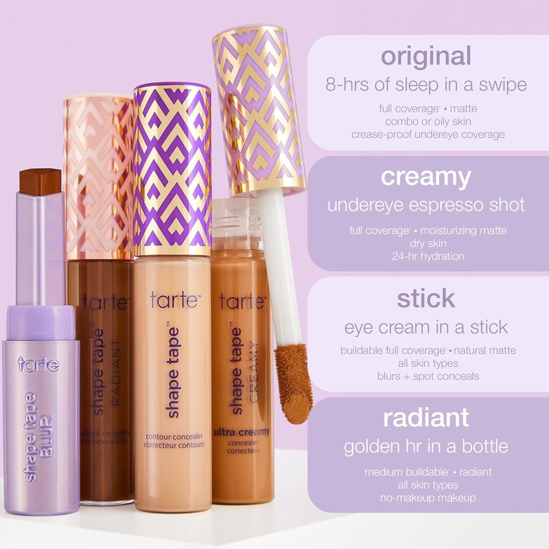 Tarte Shape Tape Radiant Concealer - Medium Coverage for Dark Circles & Fine Lines | Hydrating & Vegan Formula