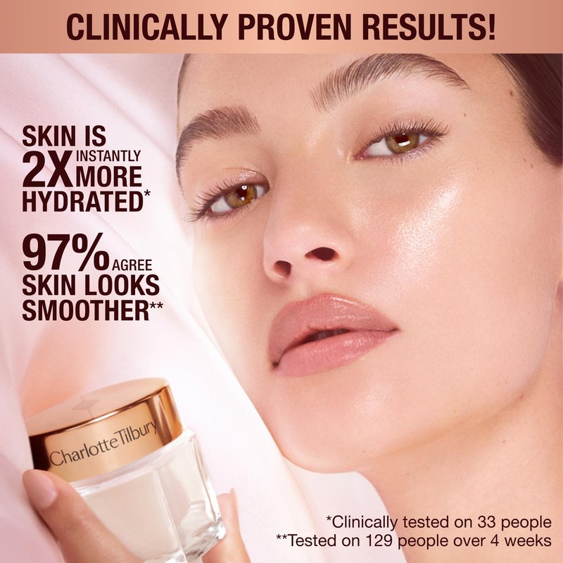 Charlotte Tilbury Magic Cream with Hyaluronic Acid - Hydrating Face Moisturizer for Dry Skin - Anti-Aging Face Cream with Vitamins C & E, Peptides to Smooth & Firm for Perfect Makeup Base (50ml)
