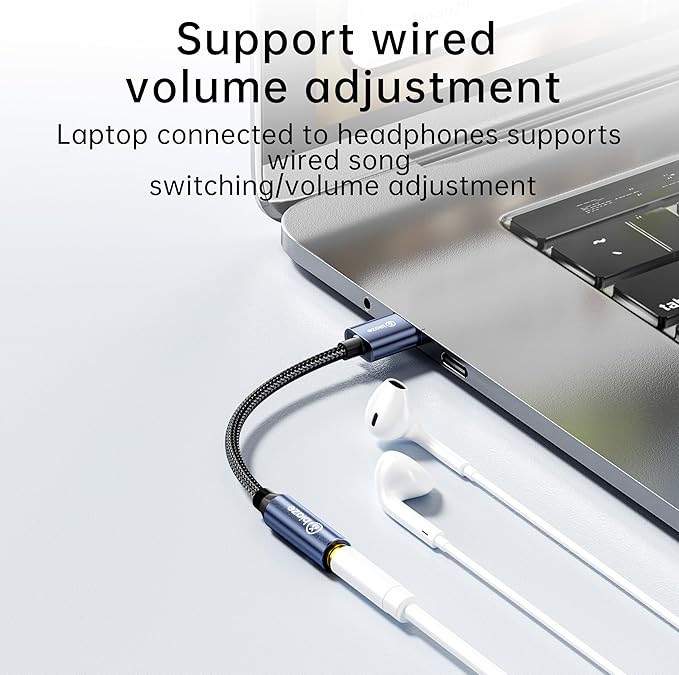 biaze USB to 3.5mm Jack Audio Adapter, External Stereo Sound Card USB-A to Audio Jack Adapter with Auxiliary Stereo Converter, Compatible with Desktop, Laptop Mac, Linux and More!
