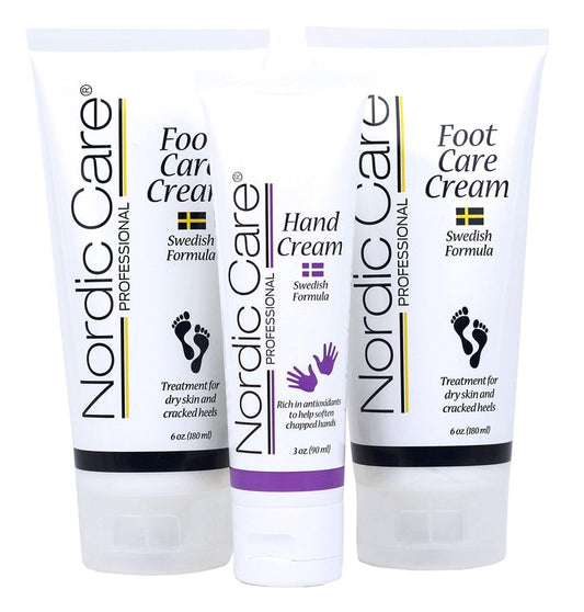 Nordic Care Foot Care Cream (2 pack) + Hand Cream | Hydrates and Treats Severely Dry Feet & Cracked Heels | Urea & Glycerin Relieves Itchy Dry Skin