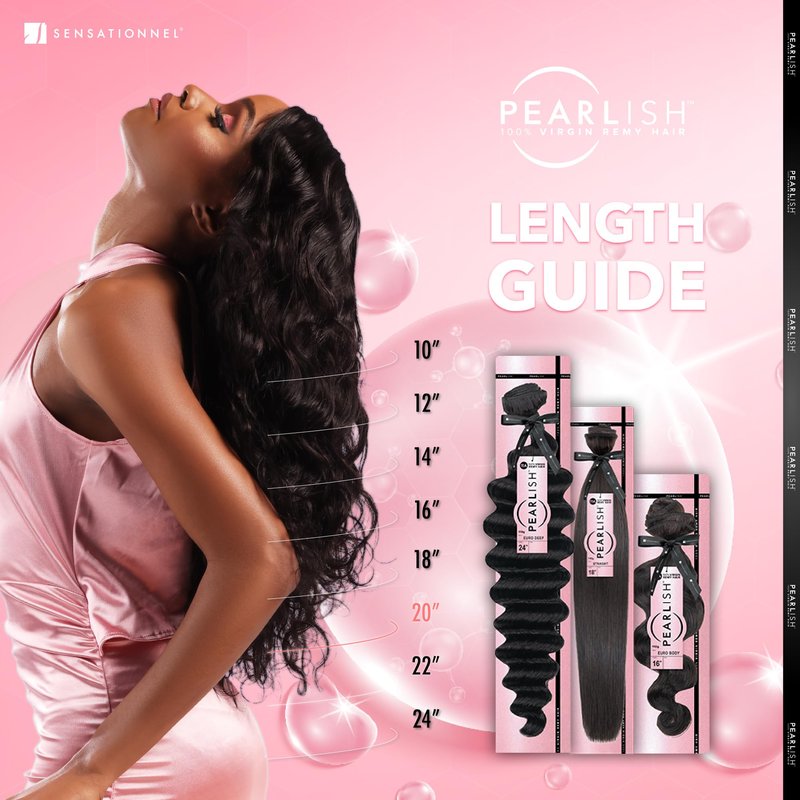 Sensationnel Pearlish bundle human hair - euro body deep pearl conditioned 15a soft remy beauty supply sew in or glue on bundles (10 Inch, NATURAL/BLACK)