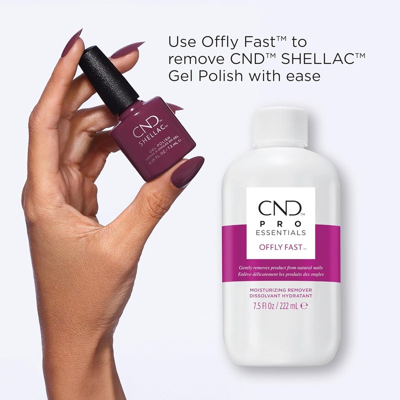 CND Offly Fast Nail Polish Remover - Moisturizing Formula, 7.5 fl oz
