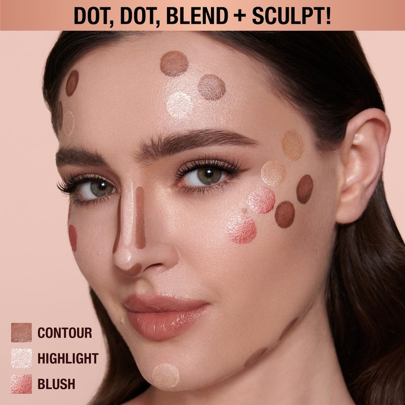 Charlotte Tilbury Hollywood Liquid Contour Wand - Easy-to-Use Contour Stick & Liquid Bronzer for Sculpting & Shaping - Leaves a Natural-Looking Sculpted Finish - Fair
