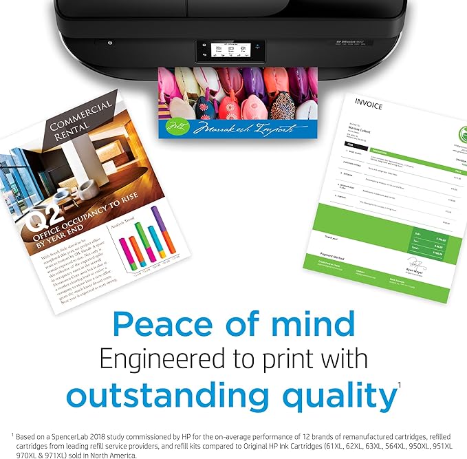 HP 936 Black, Cyan, Magenta, Yellow Ink Cartridges (4-Pack) | Works with OfficeJet 9120, Pro 9110, 9120, 9130, Wide Format 9730 | Eligible for Instant Ink | 6C3Z5LN