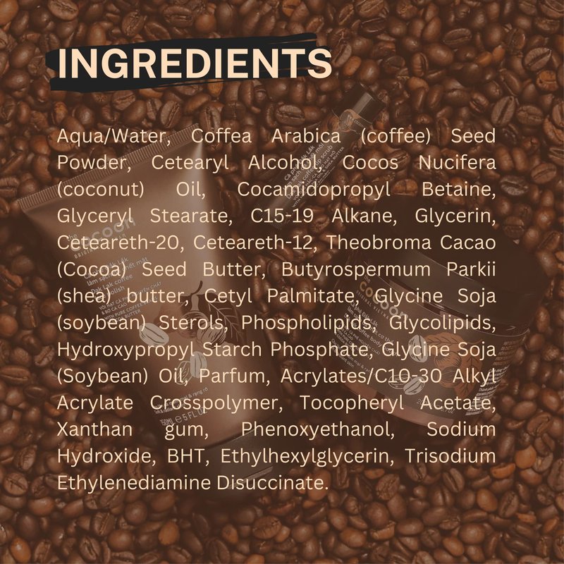 Cocoon Dak Lak Coffee Body Scrub with Coconut & Shea Butter, Exfoliating Dead Skin Remover for Sensitive Skin, Fragrance Free