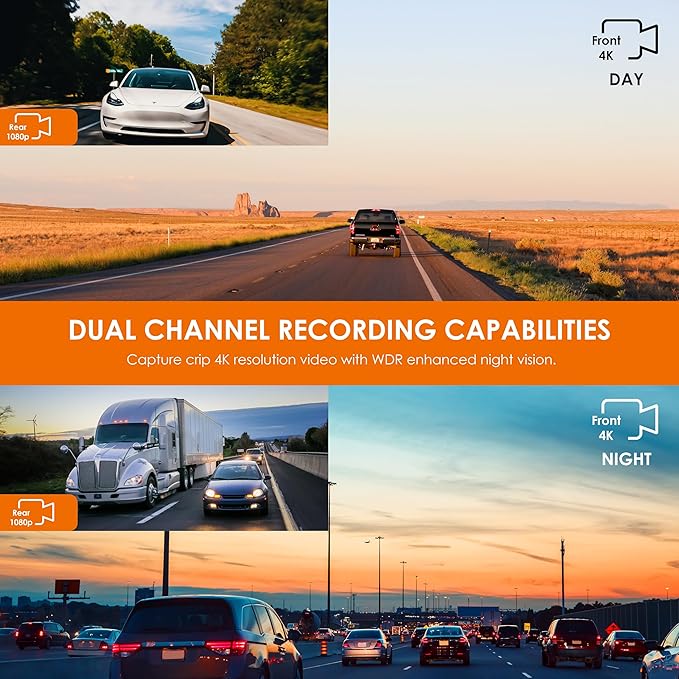 RexingUSA CPDuo Pro - 10.26" 4K Dash Cam with Wireless CarPlay & Android Auto, Touchscreen, GPS, Bluetooth, WDR, Night Vision, 170° Wide, Parking Mode