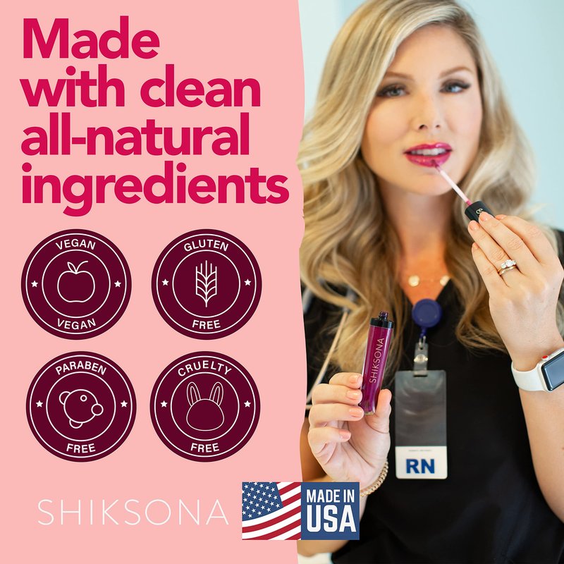 ShikSona High Shine Lip Gloss | Hydrating, Vegan, Non-Sticky Lipgloss in a Timeless, Universal Color | Sassy Stunner (Sheer Peach with Pink Shimmer)