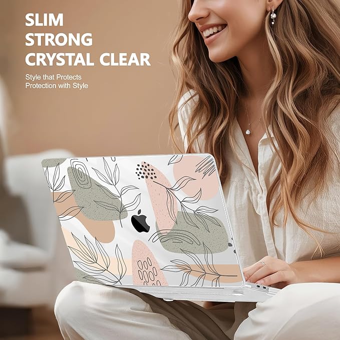 Lepeoac for MacBook Pro 16 inch Case 2019 2020 Release Model A2141, Plastic Hard Shell Cover with Keyboard Cover & Screen Protector for MacBook Pro 16 inch with Touch Bar & Touch ID - Tropical Leaves