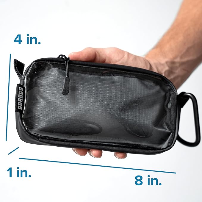 GOBAGS NEO Production Zipper Bags (2-Pack) - Electronics & Camera Accessories Bag - Cable Organizer, Gear Accessory Pouch, Travel Camera Essentials (Extra Small, Black)