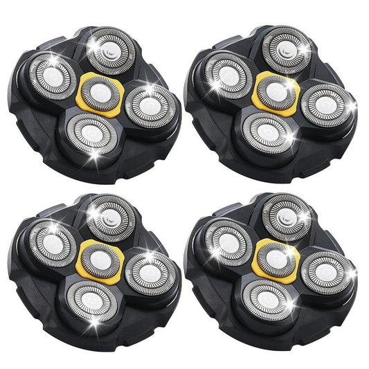 Shaver Replacement Heads Compatible with Microtouch Titanium Head Shaver, for Bald Men 4 Pack