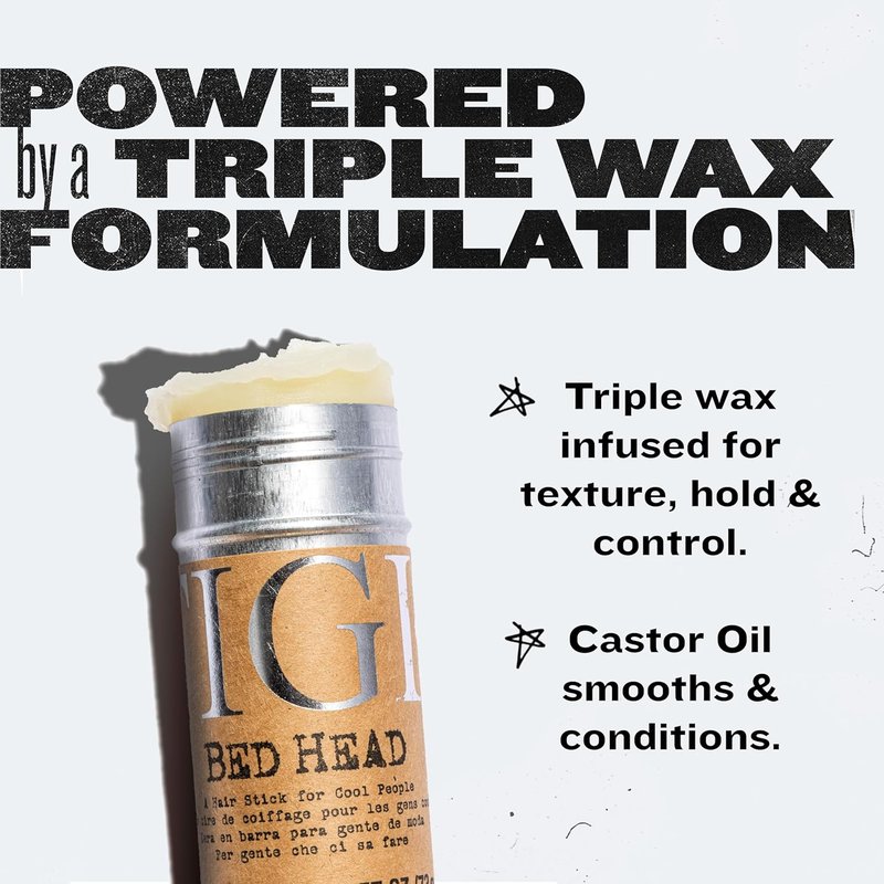 Bed Head Hair Wax Stick - Professional Styling Wax for High-Definition Texture & Humidity-Resistant Hold | 2.57 oz