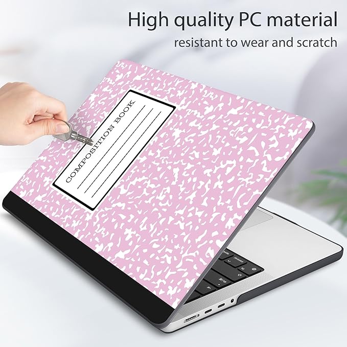 Tuiklol for MacBook Pro 14 Inch Case 2024-2021 Release M4 A3112 A3401 A3185/M3 A2918 A2992/M2 A2779/M1 A2442 Pro/Max,Hard Shell Case with Screen Protector for Touch ID,Composition Book