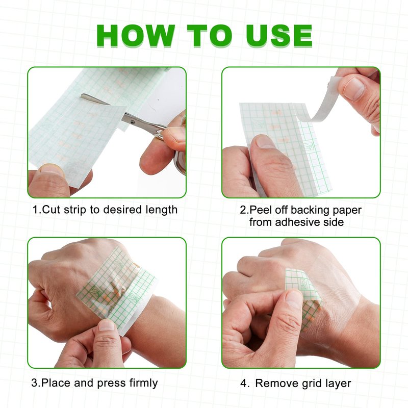 LotFancy Tattoo Aftercare Bandage, 4" x 12 Yards Roll, Transparent Film Dressing, Waterproof Protective Tattoo Wrap Tape for Second Skin Healing, New Tattoos and Scar Therapy