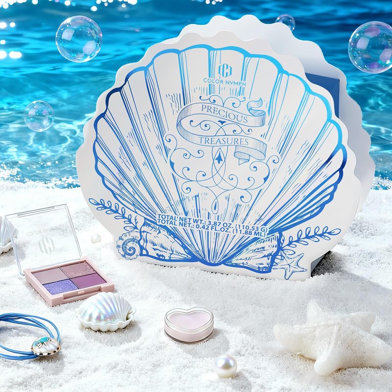 Color Nymph Girls Makeup Gift Set for Teens, Makeup Kit for Girl, Birthday Gift for Teen Girls, 24Pcs Birthday Advent Calendar, Mystery Makeup Box #Blue