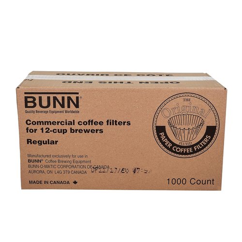 BUNN 12-Cup Coffee Filters - 1000 Count for Commercial Brewing | Perfect for Restaurants & Cafés