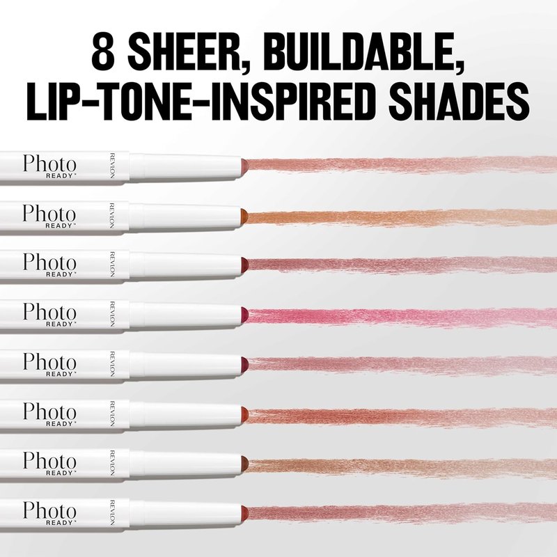 Revlon PhotoReady Instant Blur Liner - Soft Matte Lip Makeup for Fuller-Looking Lips | Sheer-to-Buildable, 004 Lazy, 0.05 oz