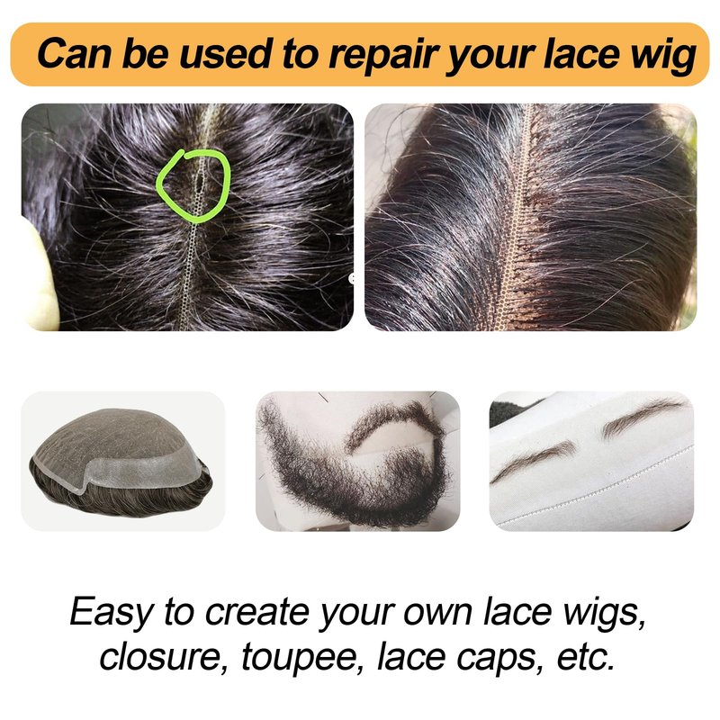 BEEOS 5x5 Skinlike Real HD Lace for Wig Making 1 Pieces, 0.1mm Ultra-thin Swiss Lace Net Base for Making Closure, Wigs Accessories for Repairing Wig Cap