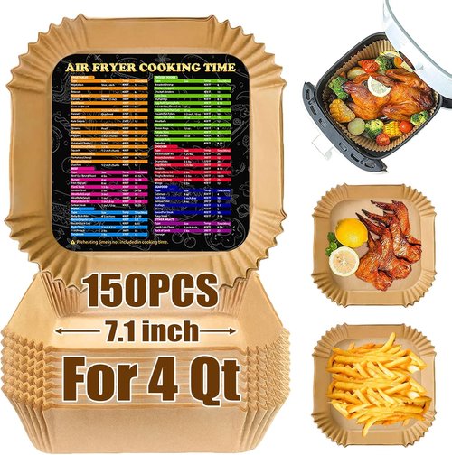 Chefman Air Fryer Liners - Disposable 7.1 Inch Paper Liners for 4QT Air Fryers | 150PCS Pack