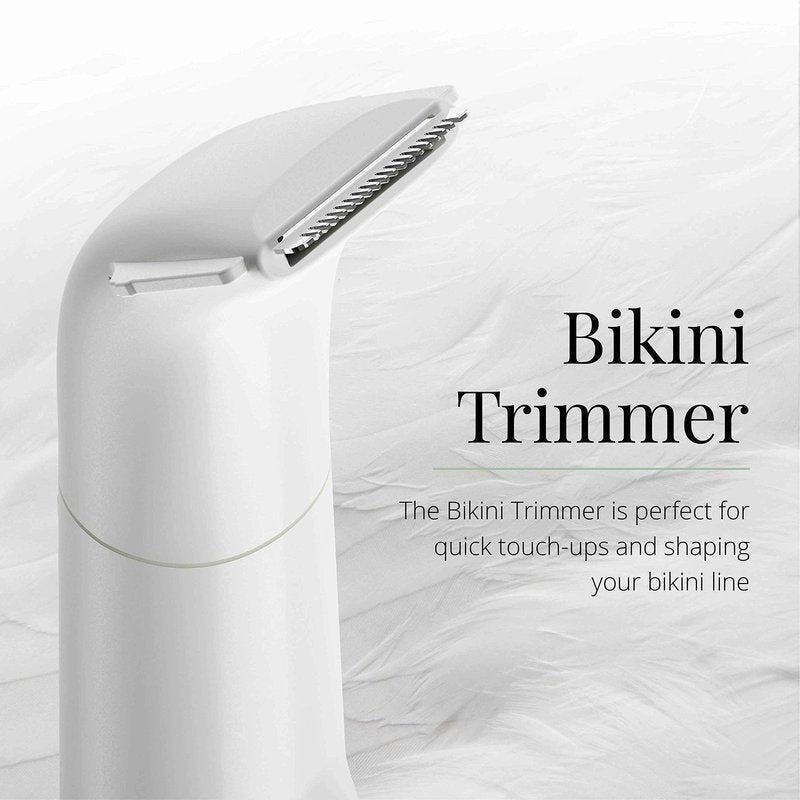Remington Smooth & Silky Body & Bikini Kit, Cordless bikini trimmer and shaver for women, Waterproof for grooming in the shower, White/Green