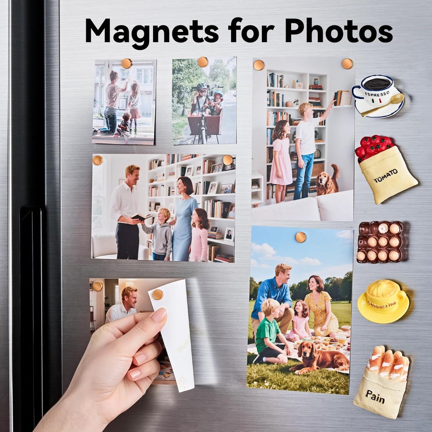 SMARTAKE 45 Pcs Neodymium Refrigerator Magnets - Small Round Multi-Use Office Magnets | Rose Gold