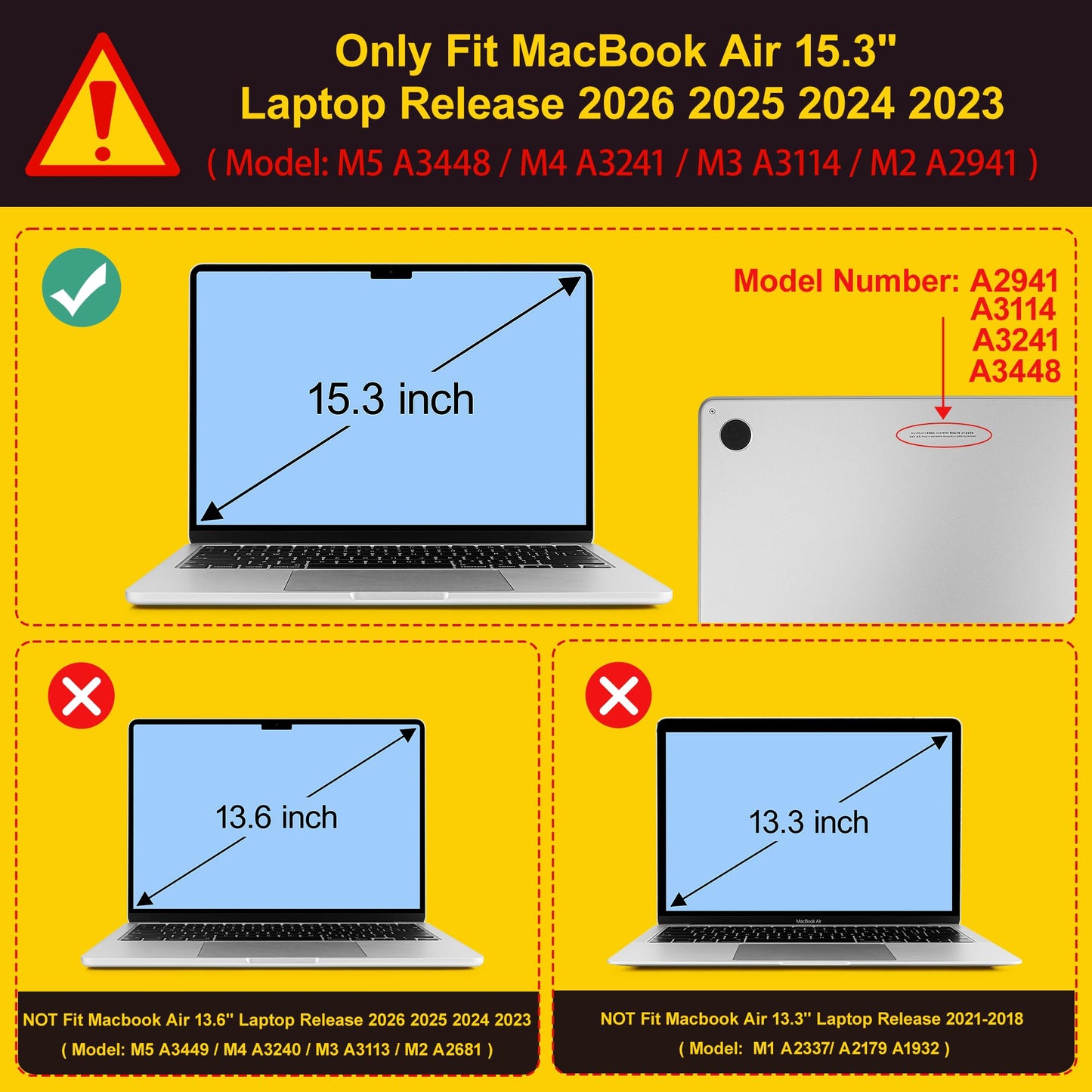 Mektron Case for 2026 MacBook Air 15 INCH M5 A3448 Compatible with M4 A3241 /M3 A3114 /M2 A2941 Printed Plastic Hard Shell Cover with 15.3" Liquid Retina Display Touch ID- Cute Cow