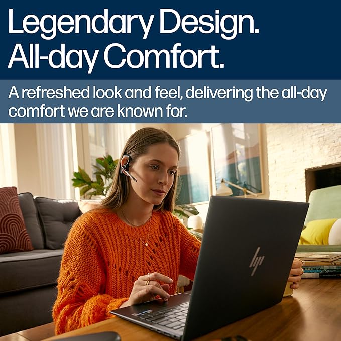 Poly Voyager Legend 30 - Bluetooth Headphones with Mic - Discreet Boom & 4 Noise-Canceling Mics - WindSmart Technology - All-Day Comfort - Seamless Connectivity - Smart Sensors & Call Controls