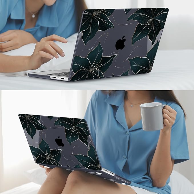 Mektron Case for 2026 M5 MacBook Pro 16 inch A3429 A3428 M4 A3403 A3186 M3 A2991 M2 A2780 M1 A2485 (2021-2025) Pro/Max with Liquid Retina XDR, Hard Shell Plastic Laptop Cover, Floral C218