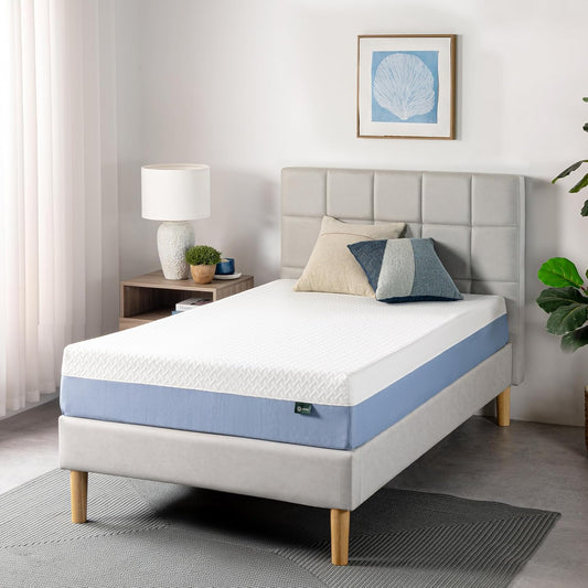Zinus 10 Inch Twin Memory Foam Mattress - Cooling Comfort, Fiberglass-Free, Medium Feel, Safe Materials