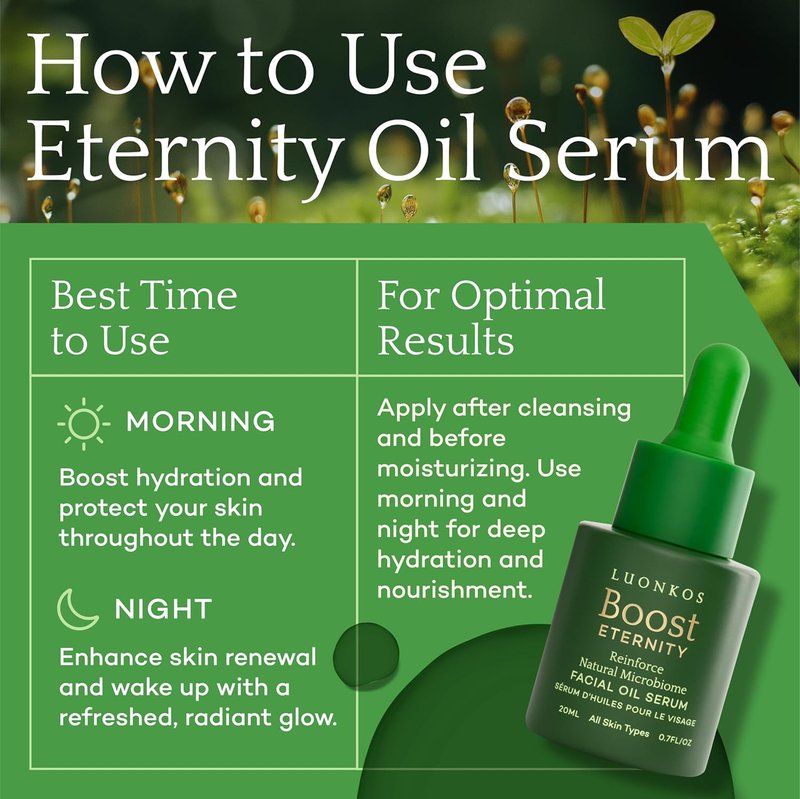 Eternity Facial Serum - Oil-Based Vitamin C Alternative for Women | Non-Greasy with Squalane, Sea Buckthorn & Nordic Microbes - 20ml