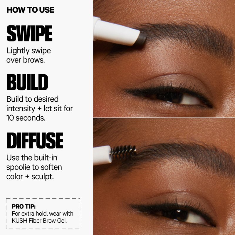 Milk Makeup KUSH Brow Shadow Stick – Fills, Shapes + Defines for Softer, Fuller-Looking Brows for Up to 12 Hours – Waterproof, Buildable, Cream-to-Powder Formula – MJ (Taupe), 0.03 oz