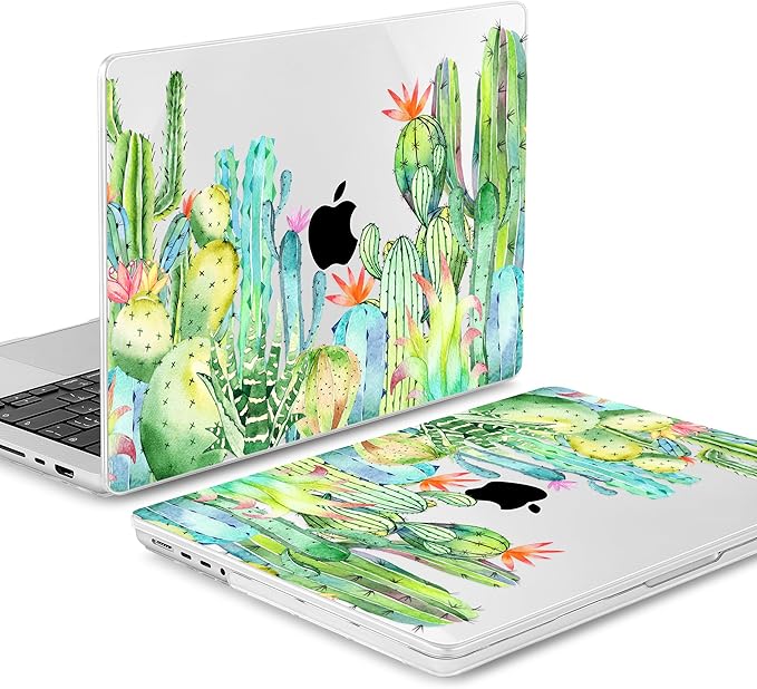 Mektron Case for 2026 M5 MacBook Pro 16 inch A3429 A3428 M4 A3403 A3186 M3 A2991 M2 A2780 M1 A2485 (2021-2025) Pro/Max with Liquid Retina XDR, Hard Shell Plastic Laptop Cover, Watercolor Cactus