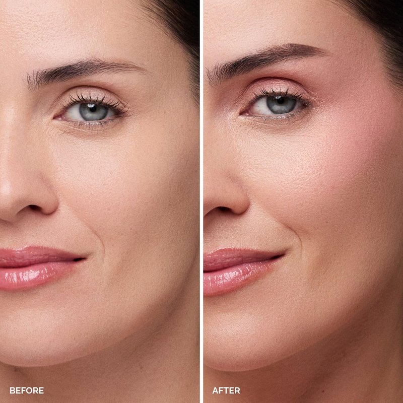 OFIR Pivot Powder | Multi-Use Glow Hydrating Highlight Blush Face Powder | Vegan Formula, Lightweight Buildable Texture | Crease-Free Compact Blush Highlighter | Radiant Rose - Rosy Pink | 0.24 OZ