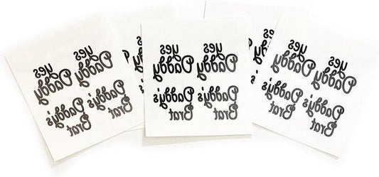 Daddy's Brat Temporary Tattoos - 5 Sheets of Fun & Unique Designs
